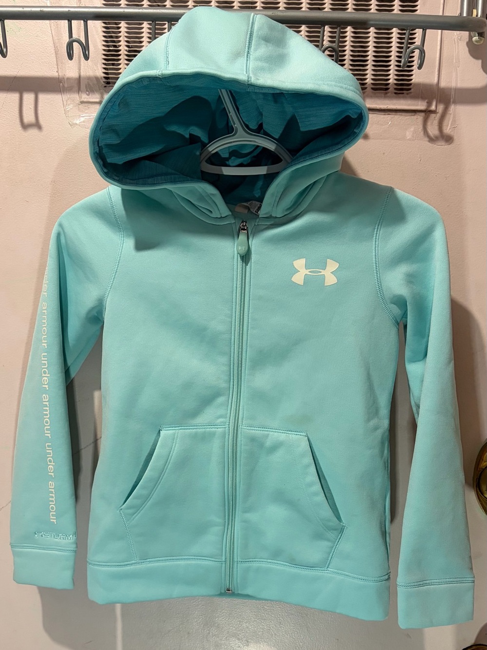Under Armour Girls Aqua Zip-Up Hoodie